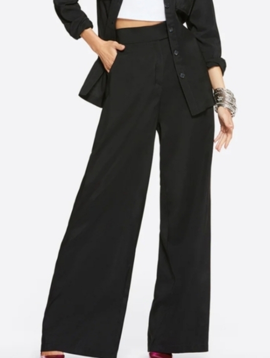 Jessica Simpson Pants - JESSICA SIMPSON Melba Wide Leg Black Flare Trouser Pants Size 14